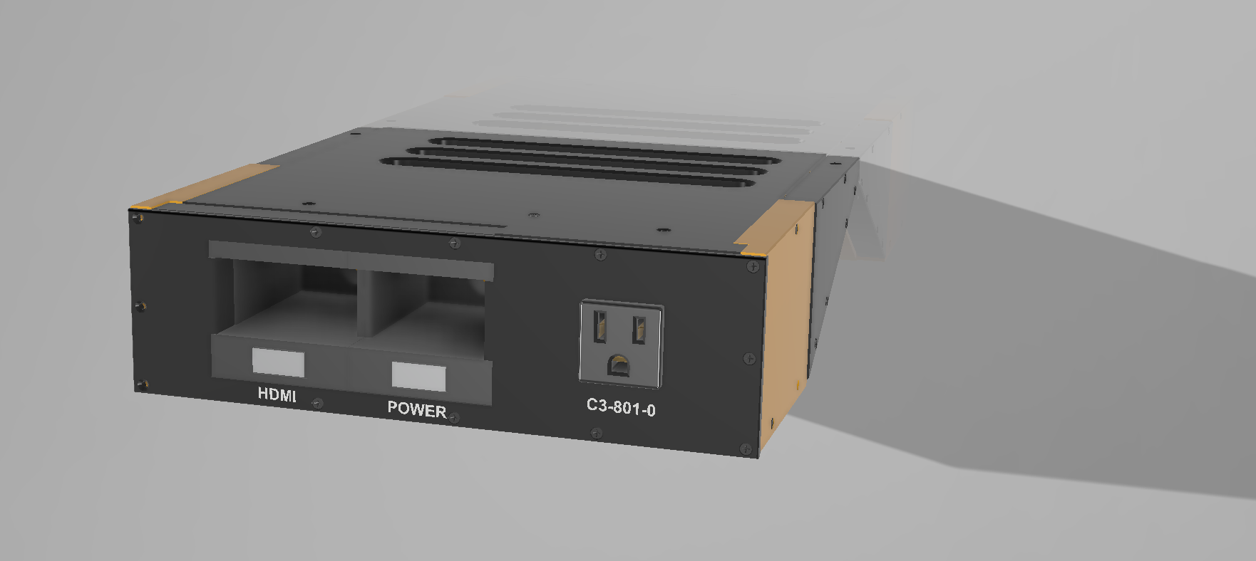 EX3D assembled cable retractor model